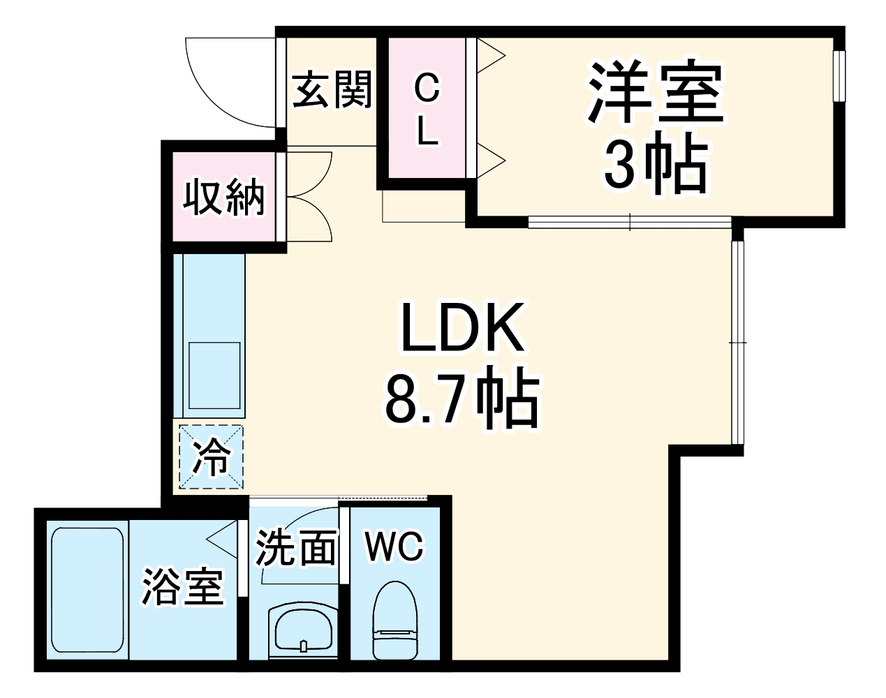 D-008の間取り