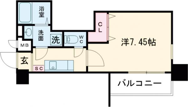 ローズモント・フレア六本松の間取り