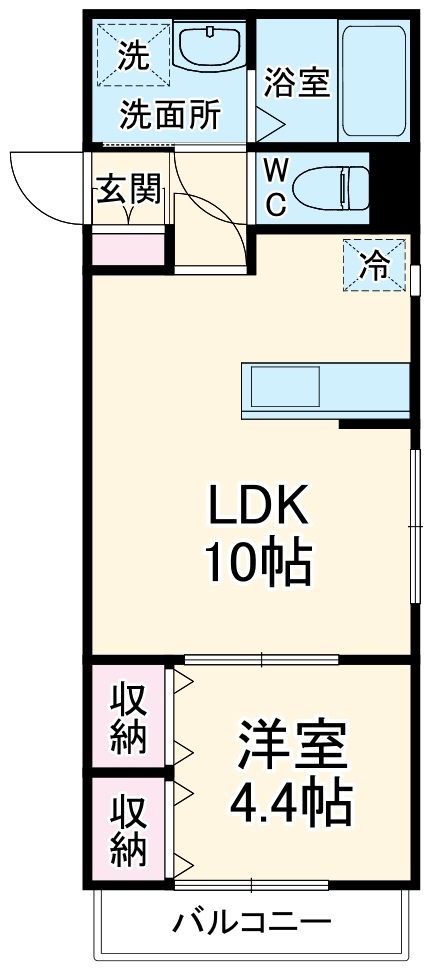久保平賀の完工年月(2025年10月)築の賃貸アパートの間取り