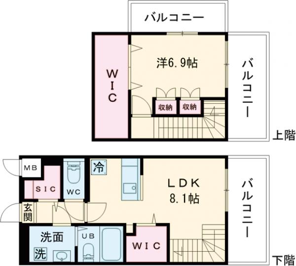 MODERN EIGHT 高宮lietoの間取り