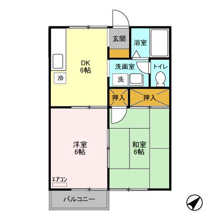 シャルムAの間取り