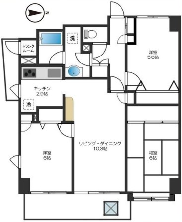 ライオンズマンション高円寺南第2の間取り