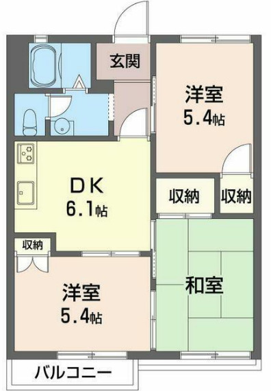 品濃町の完工年月(1996年2月)築の賃貸アパートの間取り