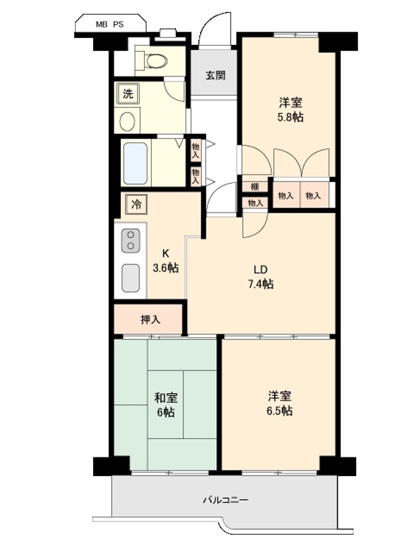 三郷スカイマンションの間取り