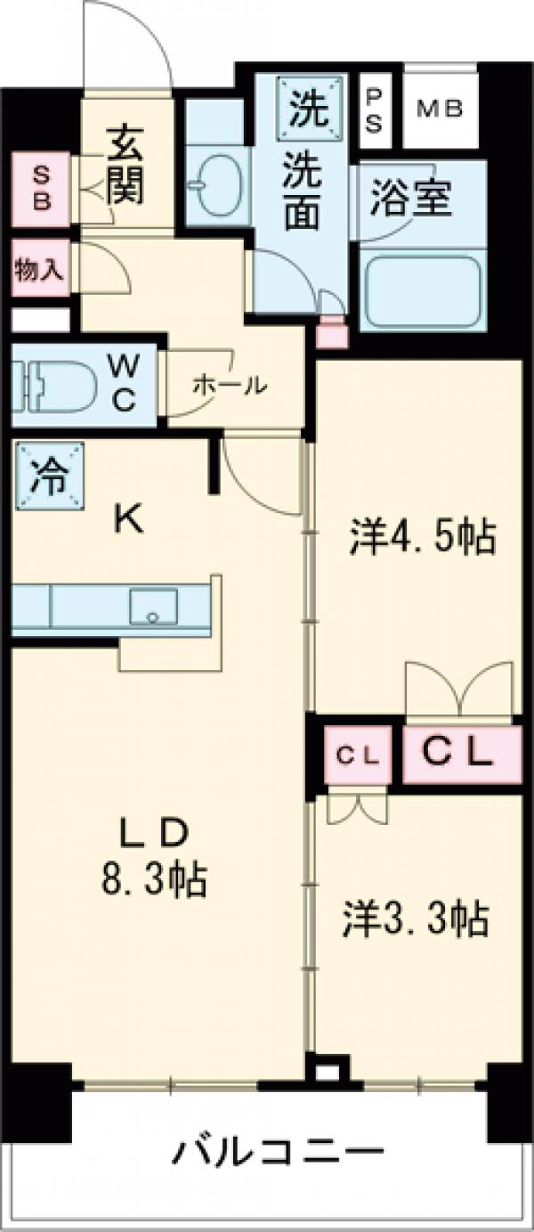 カハレア調布の間取り