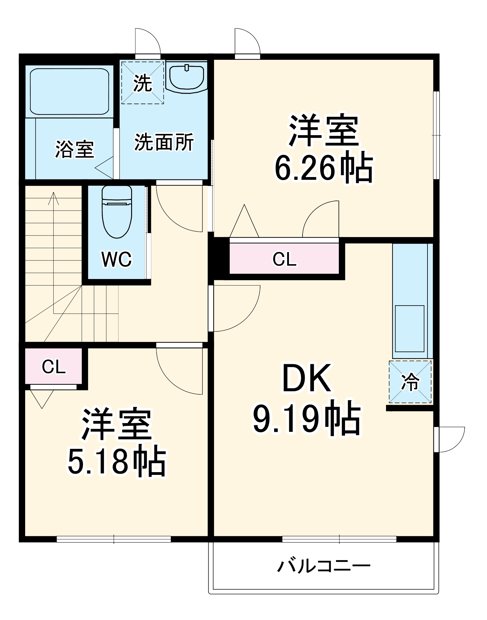 クレセールの間取り