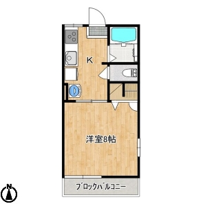 コーポきぬBの間取り