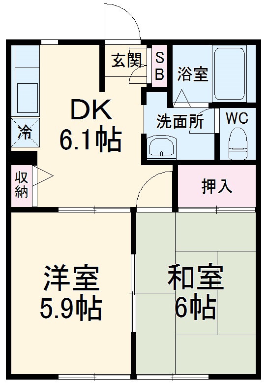 ラレス横山Ⅲの間取り