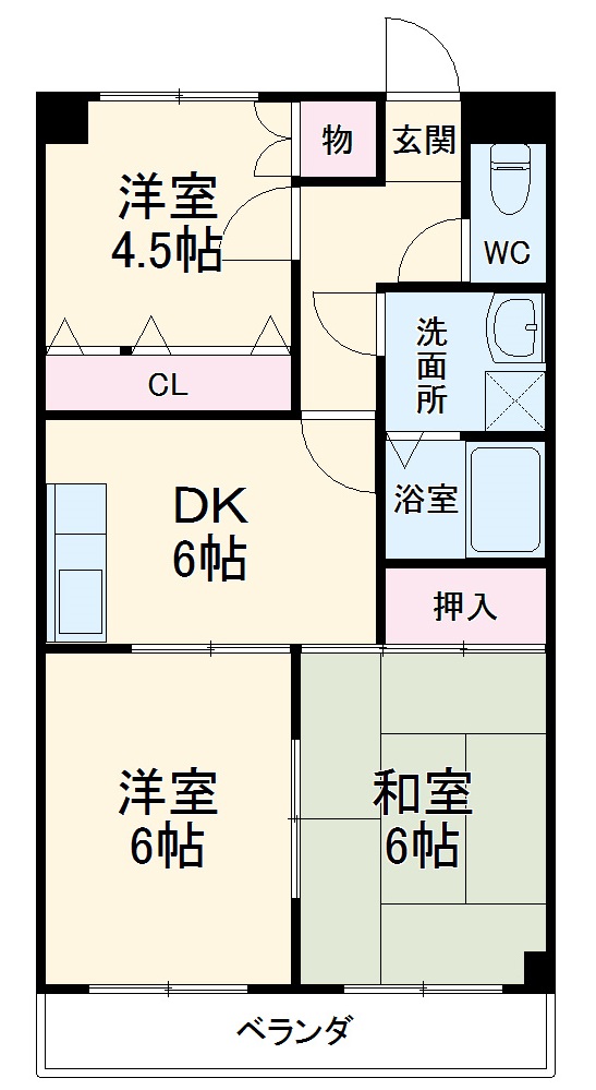 パレスグリーミーⅢの間取り