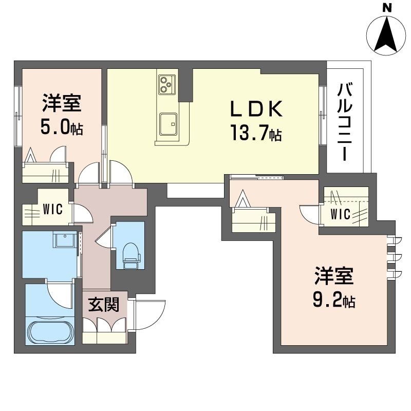 リビリエーヌⅠの間取り
