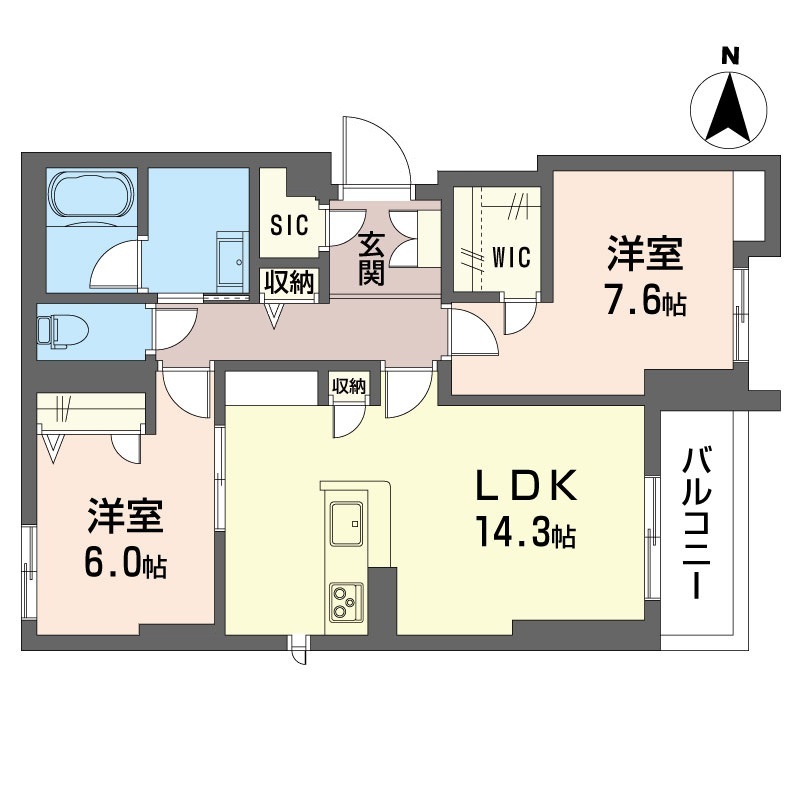 リビリエーヌⅠの間取り