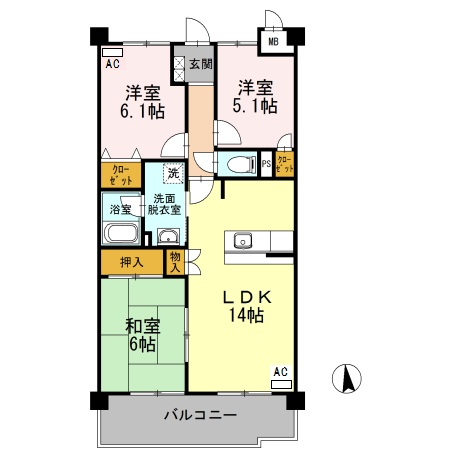 ヴォーリバージュⅢの間取り