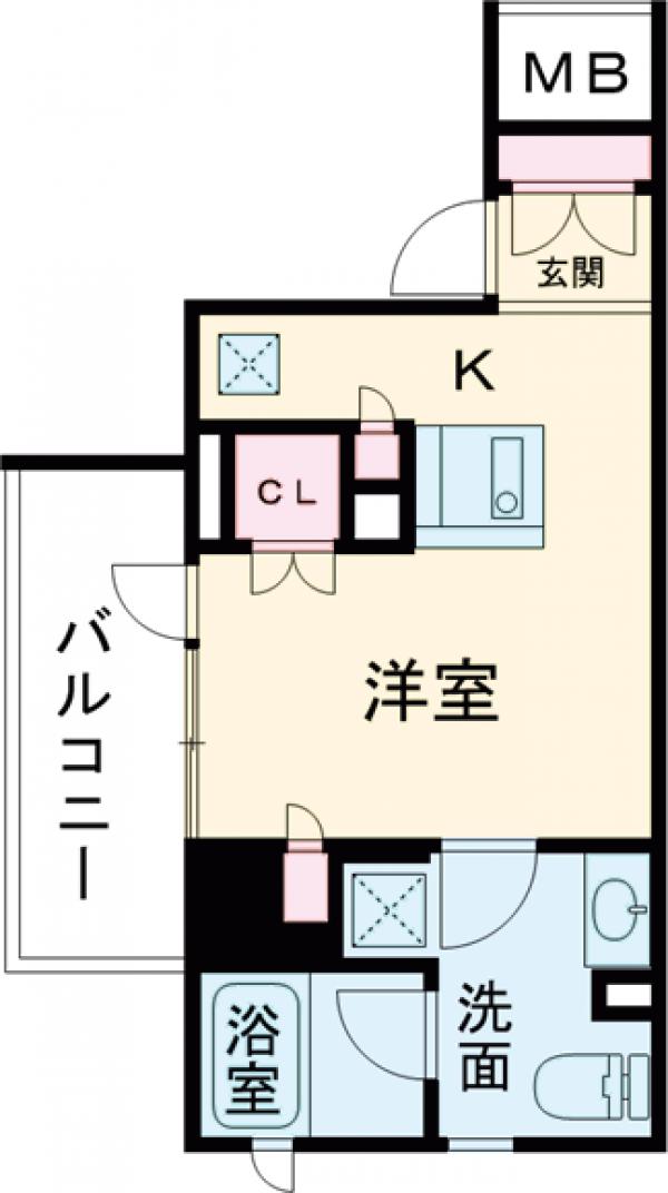 亀戸の完工年月(2008年9月)築の賃貸マンションの間取り
