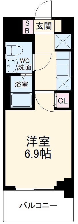 松戸の完工年月(2022年1月)築の賃貸マンションの間取り