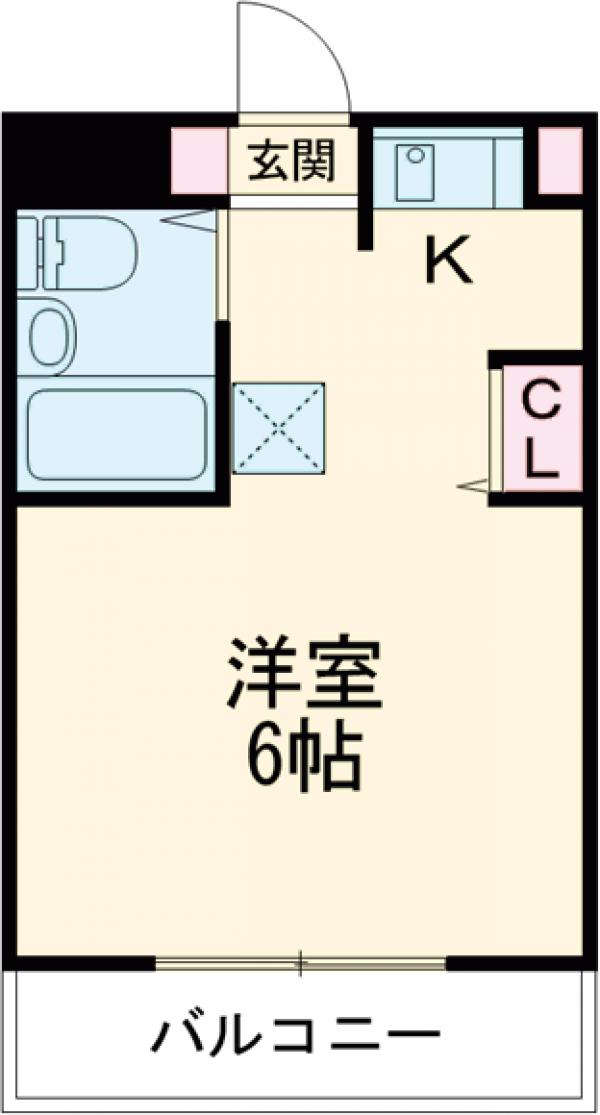 プチハビタナカヤマンションの間取り