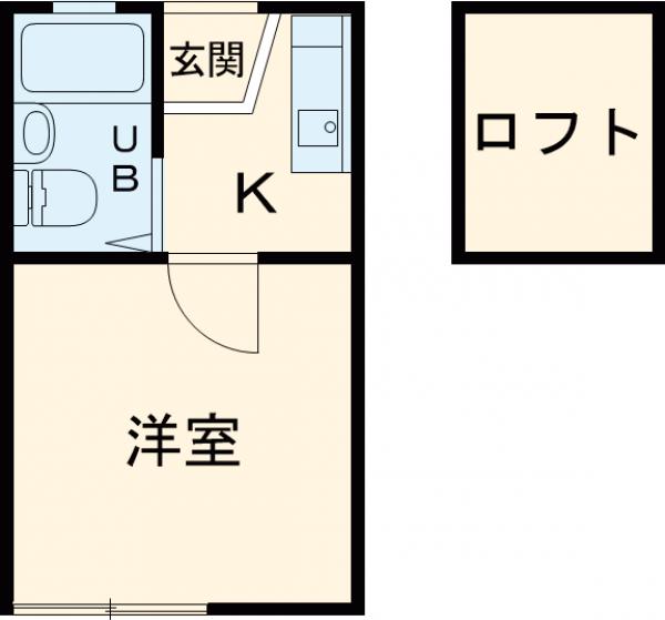 金町の完工年月(1989年1月)築の賃貸アパートの間取り