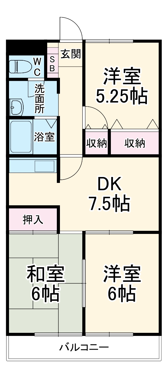 サンライズ苅込の間取り