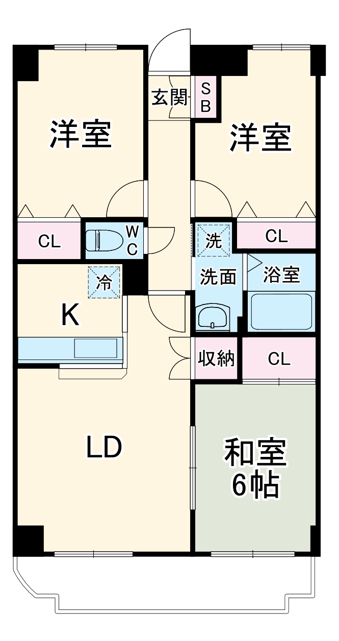 八千代TYプラザA棟の間取り