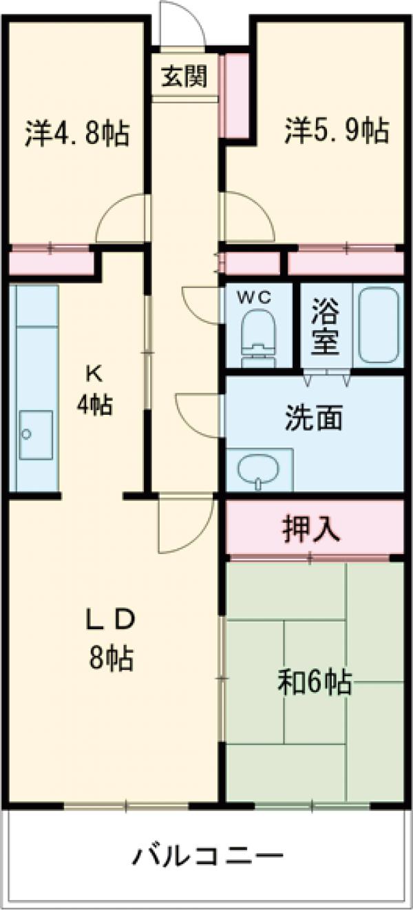 ハイツサンパークの間取り