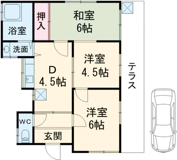 上連雀貸家の間取り