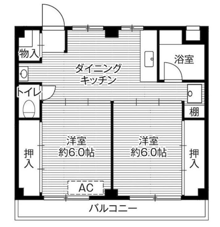 ビレッジハウス座間5号棟の間取り