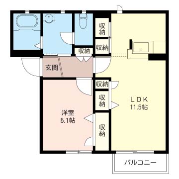 ソレーユ美鈴の間取り