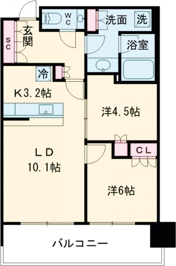 リビオタワー品川の間取り