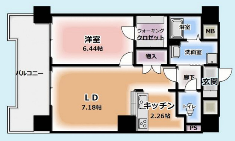 ピエス ラルジュの間取り