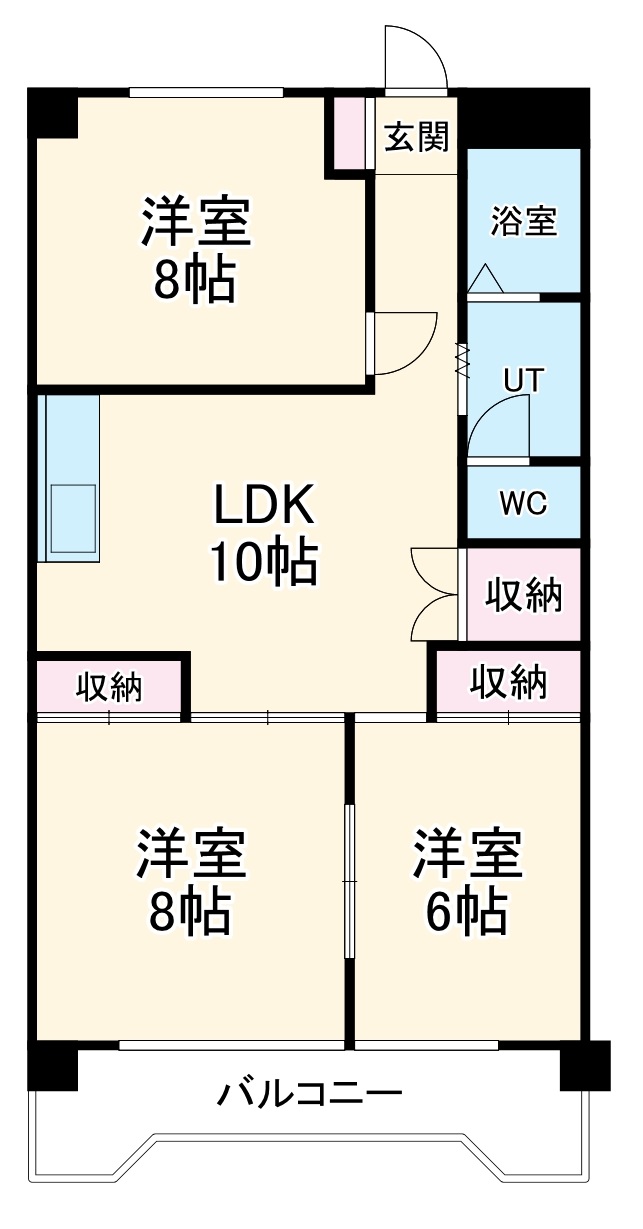 サンハイツ二城の間取り
