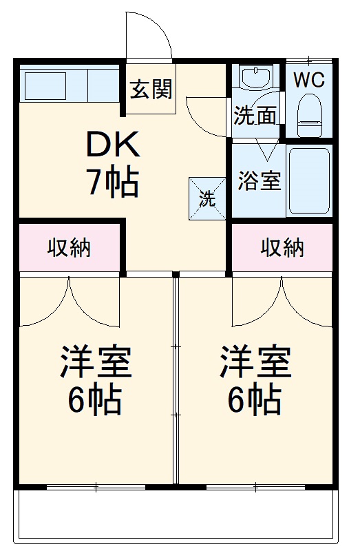 第3下河原ハイツの間取り