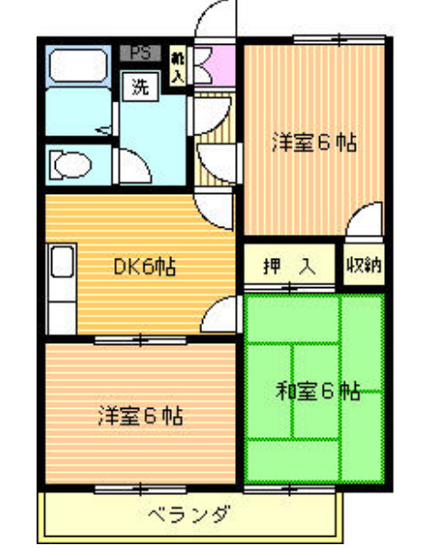 第3ハイツおがわの間取り