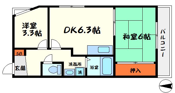 長寿堂恵佳ⅡBldの間取り