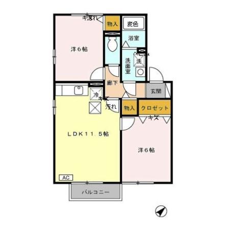 ロイヤルアベニールAの間取り