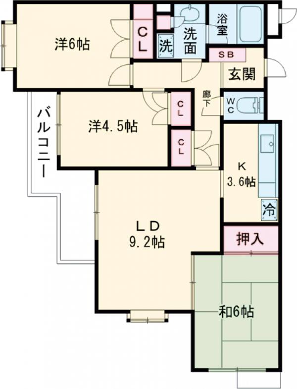 フラット浜田山の間取り