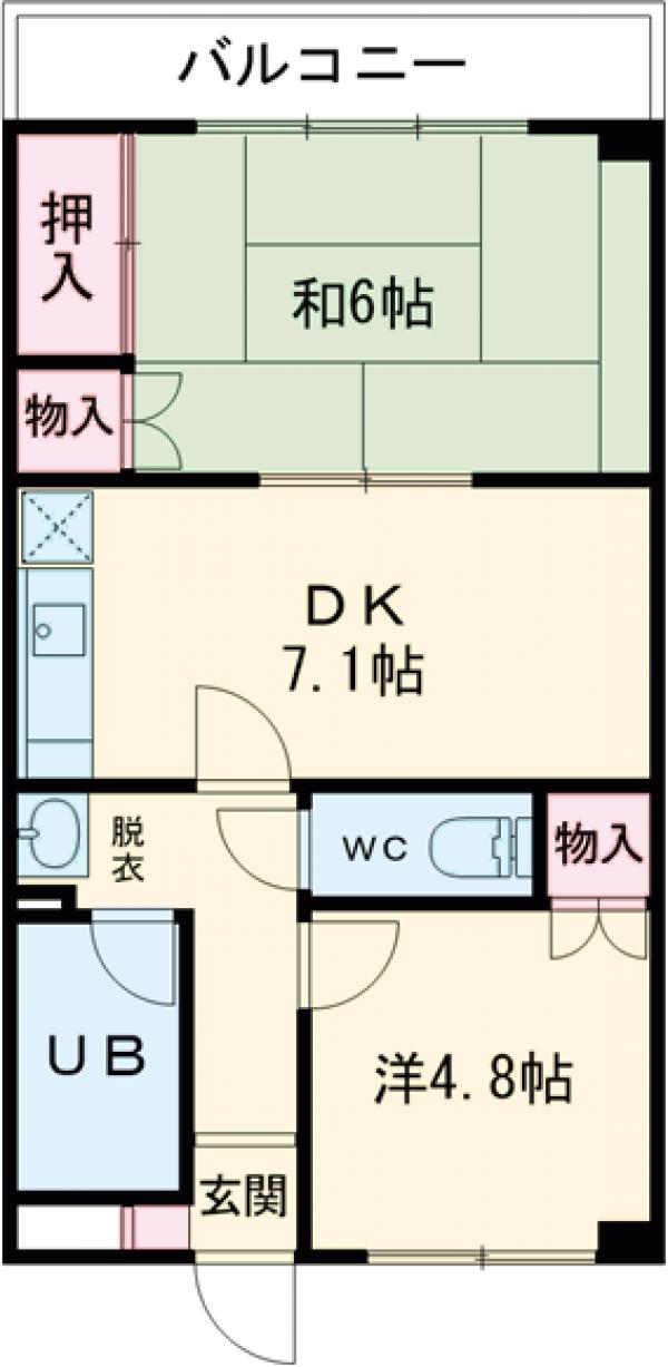 瑞江サングリーンビルの間取り