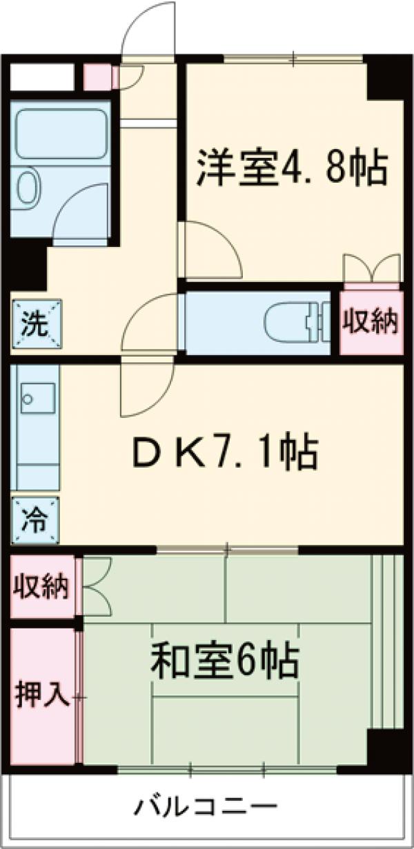 瑞江サングリーンビルの間取り