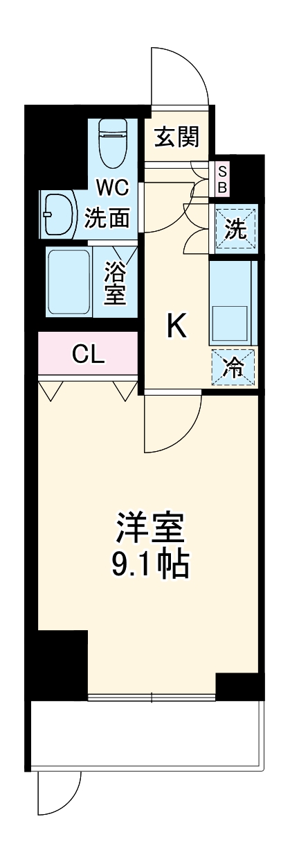 グランフォース横浜関内の間取り