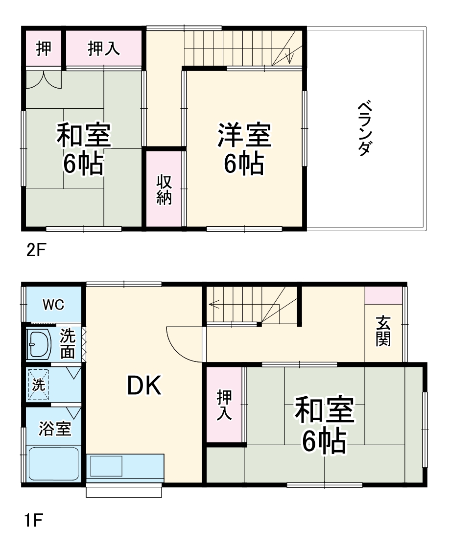 福栄貸家の間取り