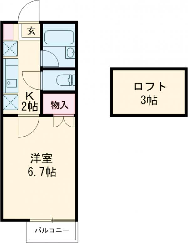 シャンブル一之江Ⅹの間取り
