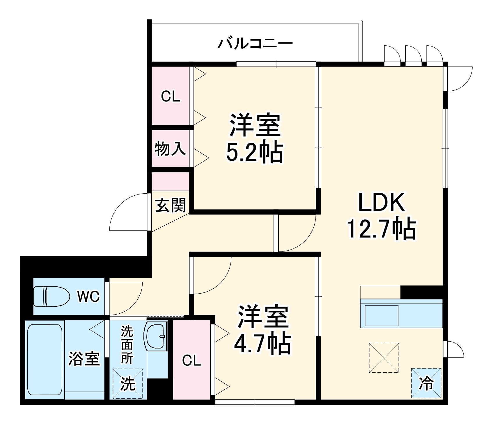 シリウス B棟の間取り