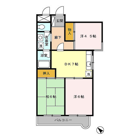 メゾンドゥ・ボヌールの間取り