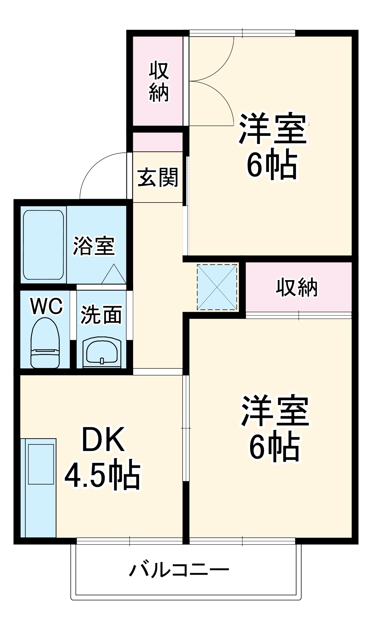 ハイツひるみF棟の間取り