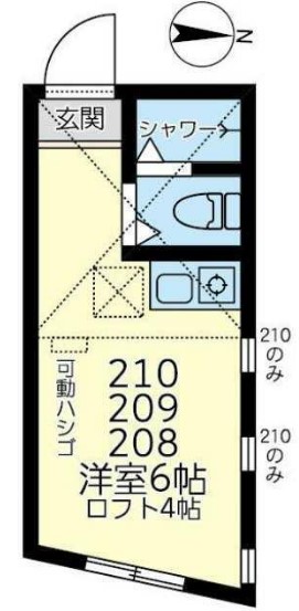 ユナイト鹿島田ホワイトジャスミンの間取り