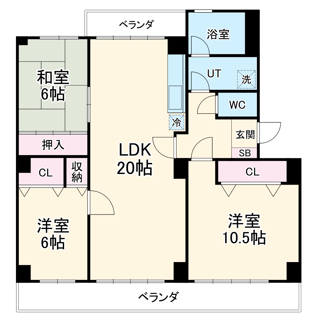 パークウエスト貴船A棟の間取り