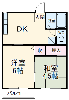 アルス極楽B棟の間取り
