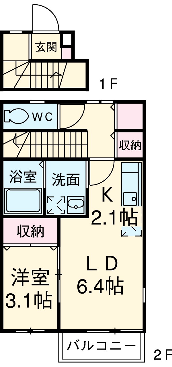 ステラコート市ヶ洞　Ａの間取り