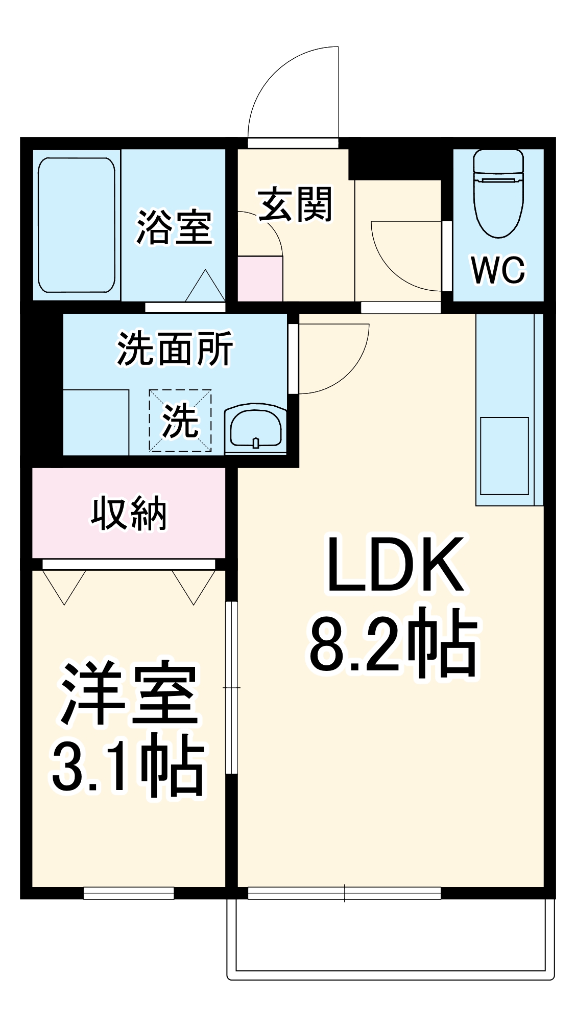 ラフィネ社台の間取り