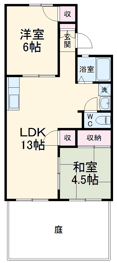 シャトル緑ケ丘Ⅰの間取り