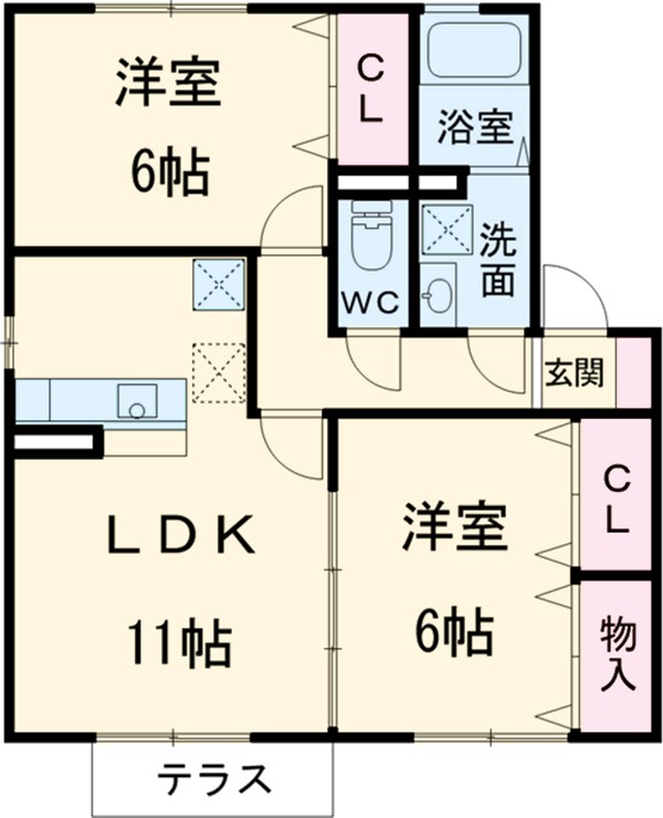 コーラル ショアⅡの間取り