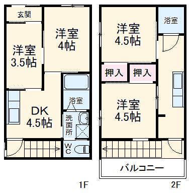 森孝1丁目貸家の間取り